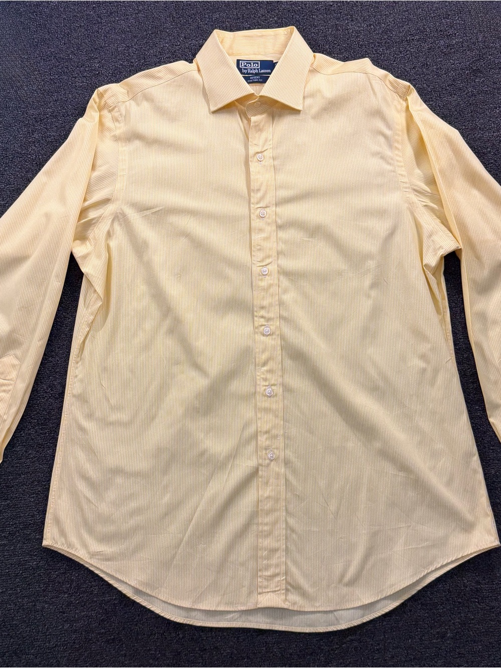 Ralph Lauren Light Yellow Pinstripe Dress Shirt